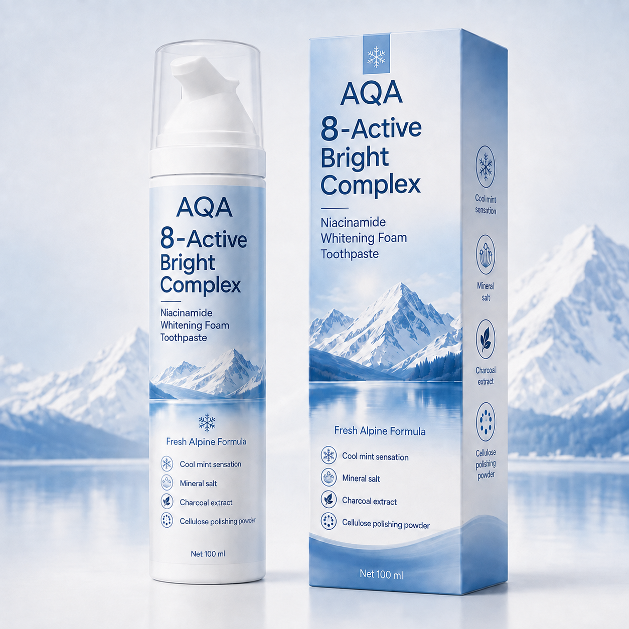 AQA-Niacinamide Foaming Toothpaste  8X