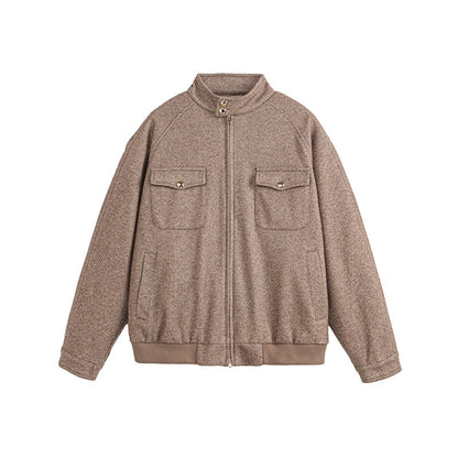 Casual Wool Checkered Jacket for Men and Women, Unisex Outerwear