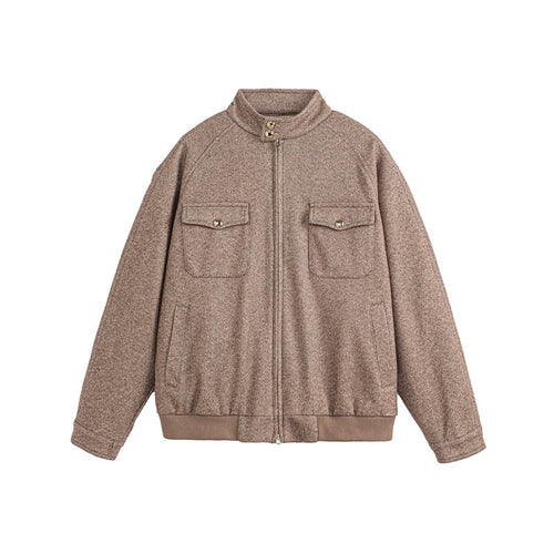 Casual Wool Checkered Jacket for Men and Women, Unisex Outerwear