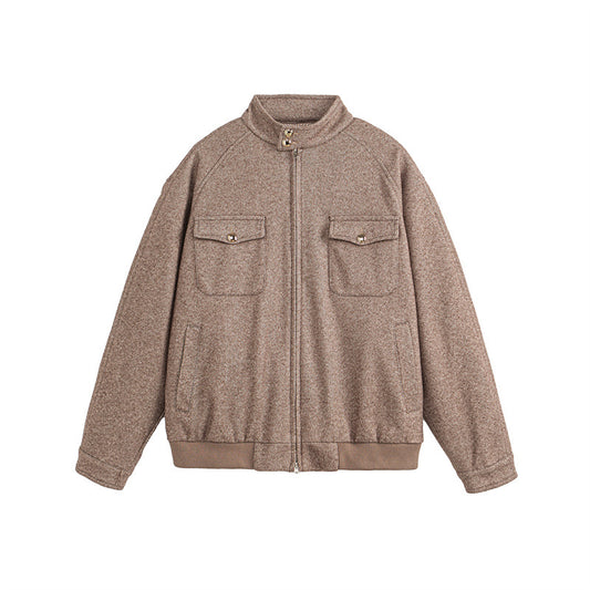 Casual Wool Checkered Jacket for Men and Women, Unisex Outerwear